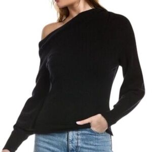 A.L.C. Kennedy Black Cold Shoulder Sweater